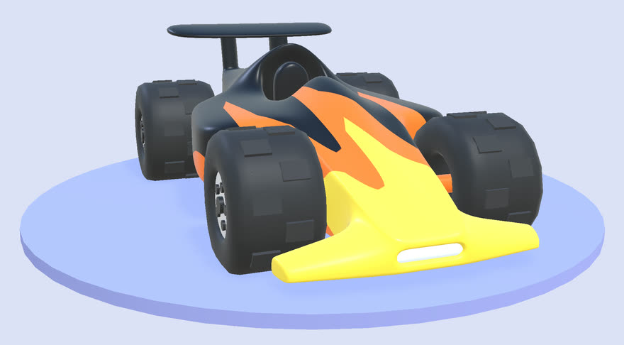 The Racer in Flames paint